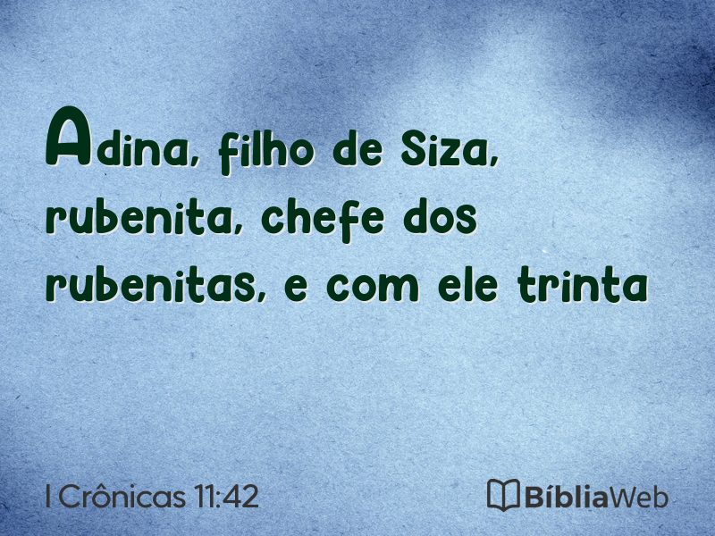 I Crônicas 11:42 em imagem para compartilhar