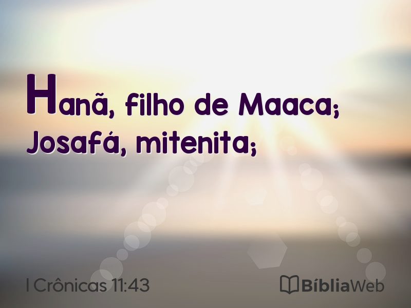 I Crônicas 11:43 em imagem para compartilhar