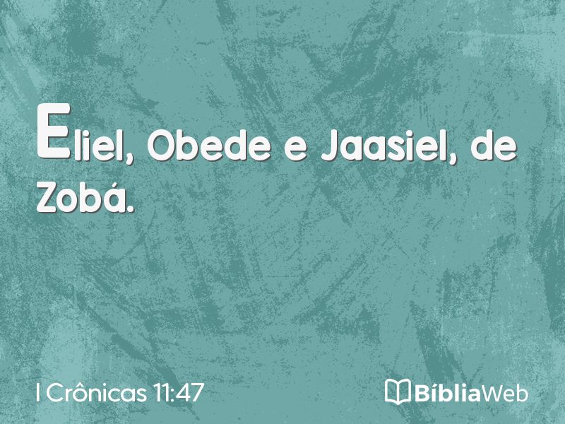 I Crônicas 11:47 em imagem para compartilhar