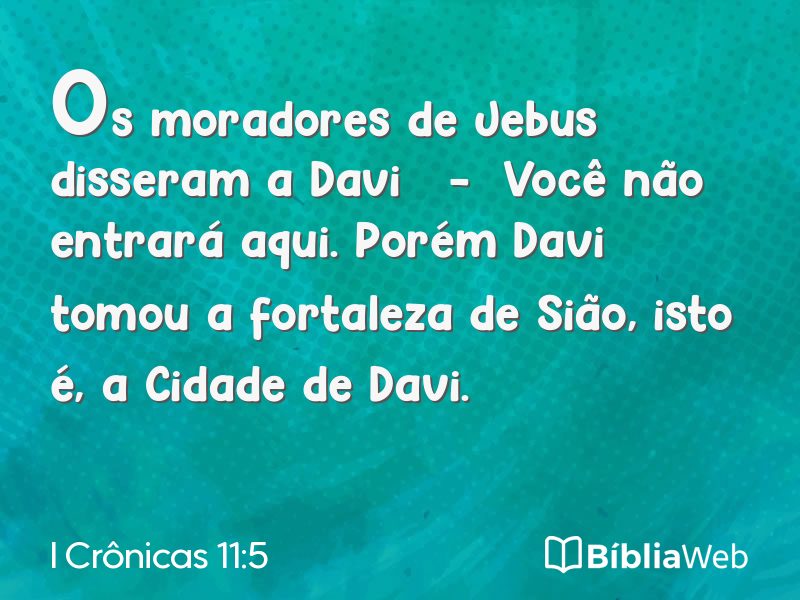 I Crônicas 11:5 em imagem para compartilhar