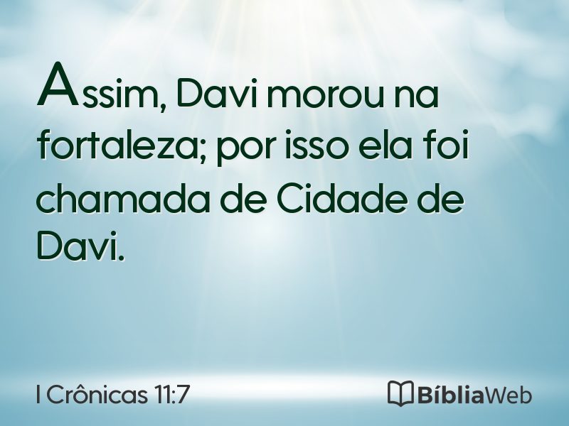 I Crônicas 11:7 em imagem para compartilhar