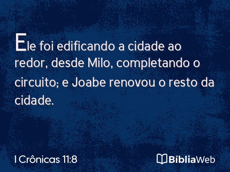 I Crônicas 11:8 em imagem para compartilhar