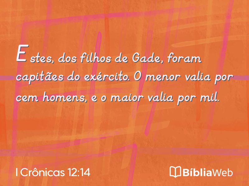 I Crônicas 12:14 em imagem para compartilhar