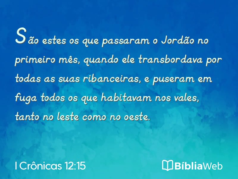 I Crônicas 12:15 em imagem para compartilhar