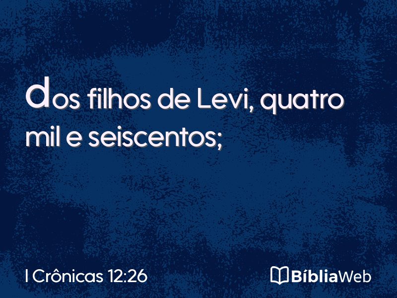 I Crônicas 12:26 em imagem para compartilhar