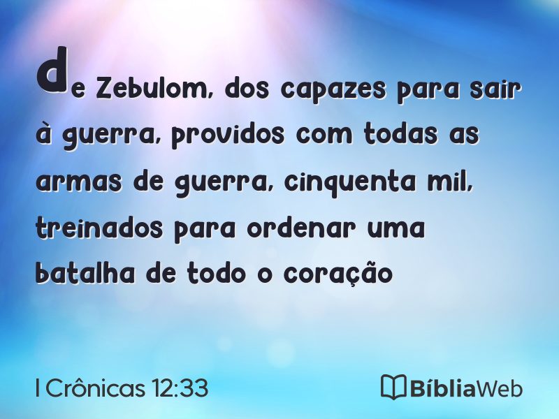 I Crônicas 12:33 em imagem para compartilhar