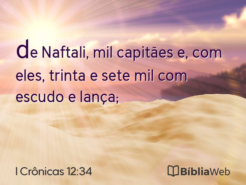 I Crônicas 12:34 em imagem para compartilhar