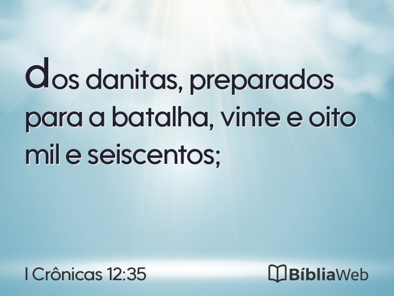 I Crônicas 12:35 em imagem para compartilhar
