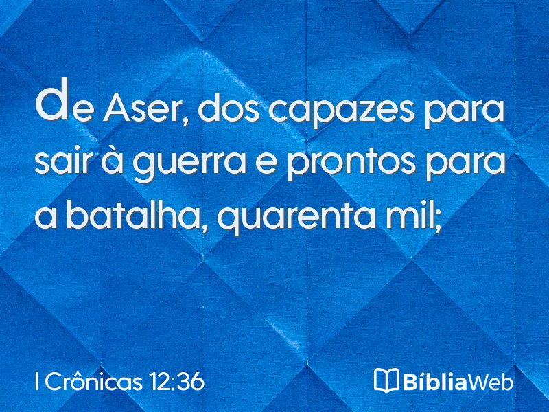 I Crônicas 12:36 em imagem para compartilhar