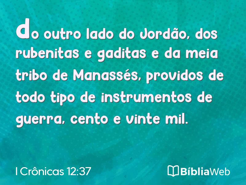 I Crônicas 12:37 em imagem para compartilhar