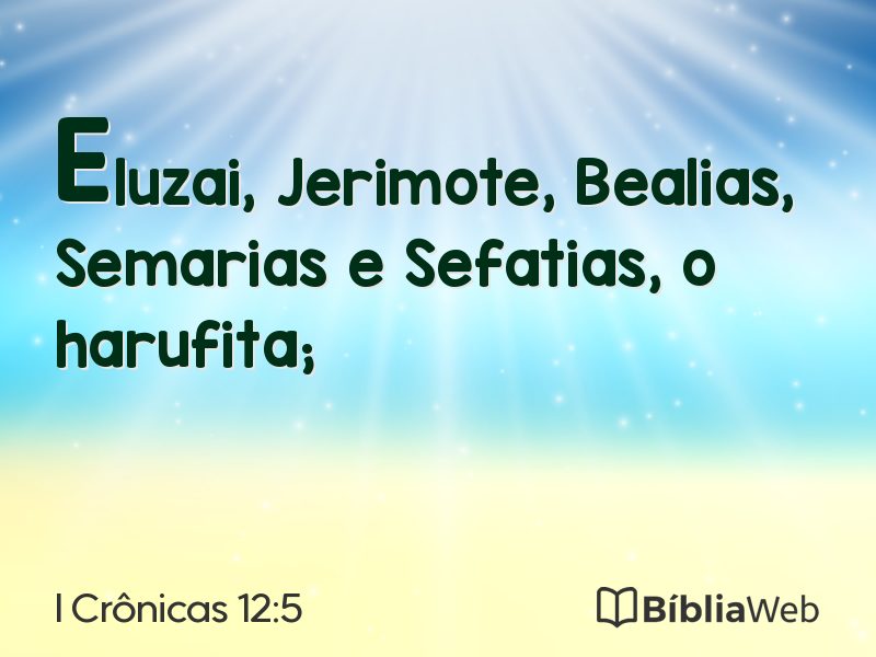 I Crônicas 12:5 em imagem para compartilhar