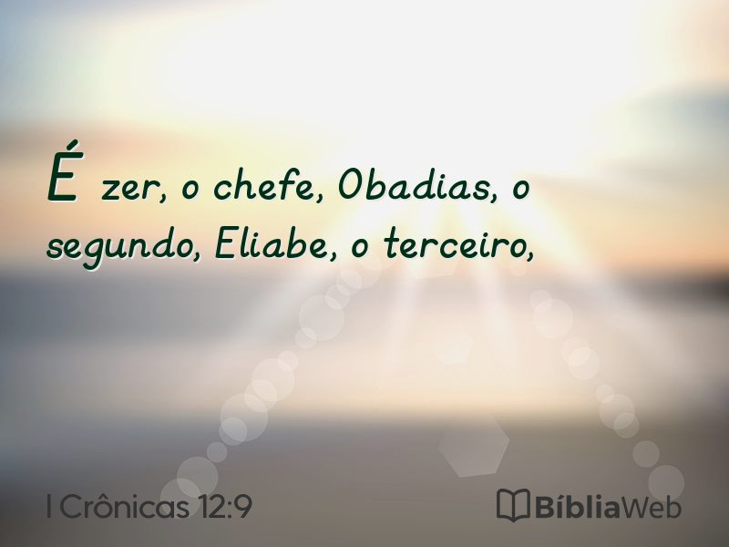 I Crônicas 12:9 em imagem para compartilhar