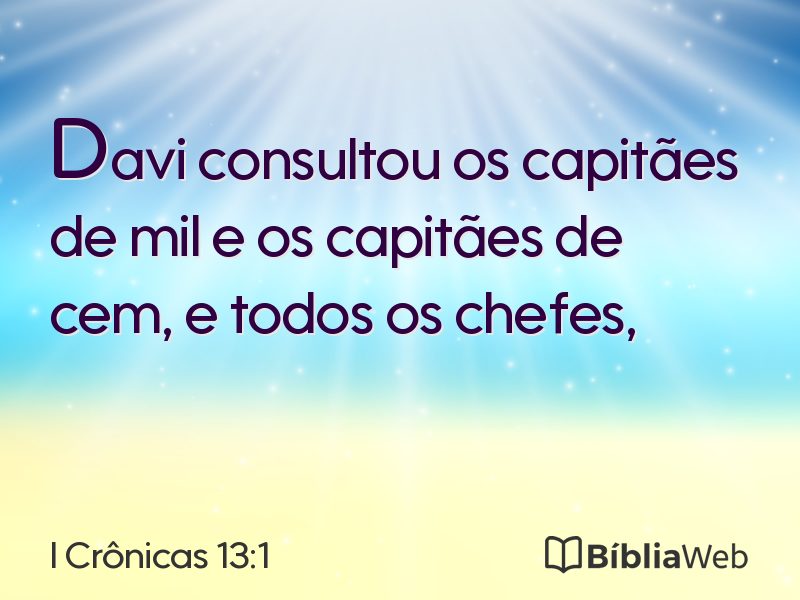 I Crônicas 13:1 em imagem para compartilhar