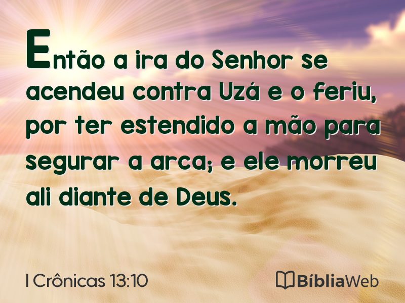 I Crônicas 13:10 em imagem para compartilhar
