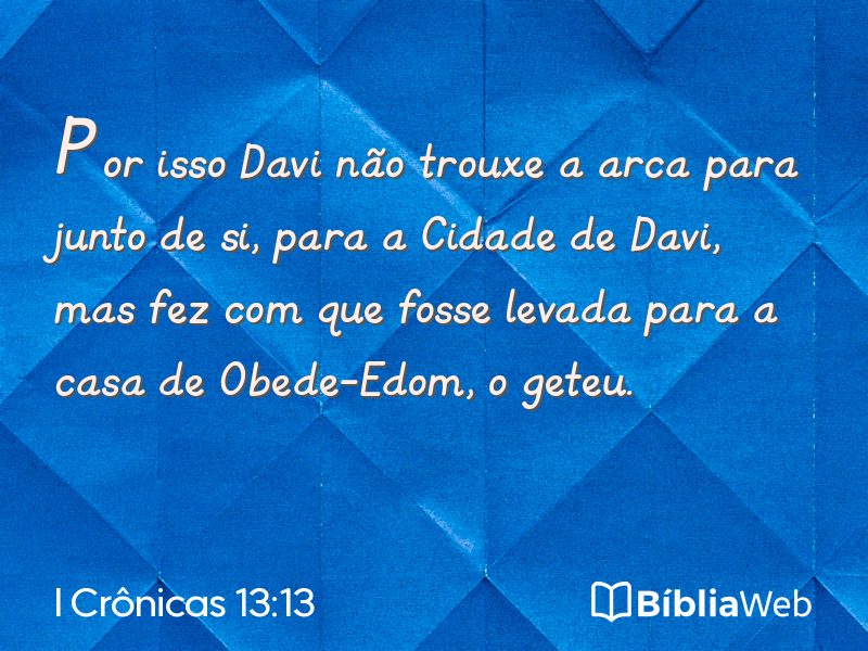 I Crônicas 13:13 em imagem para compartilhar