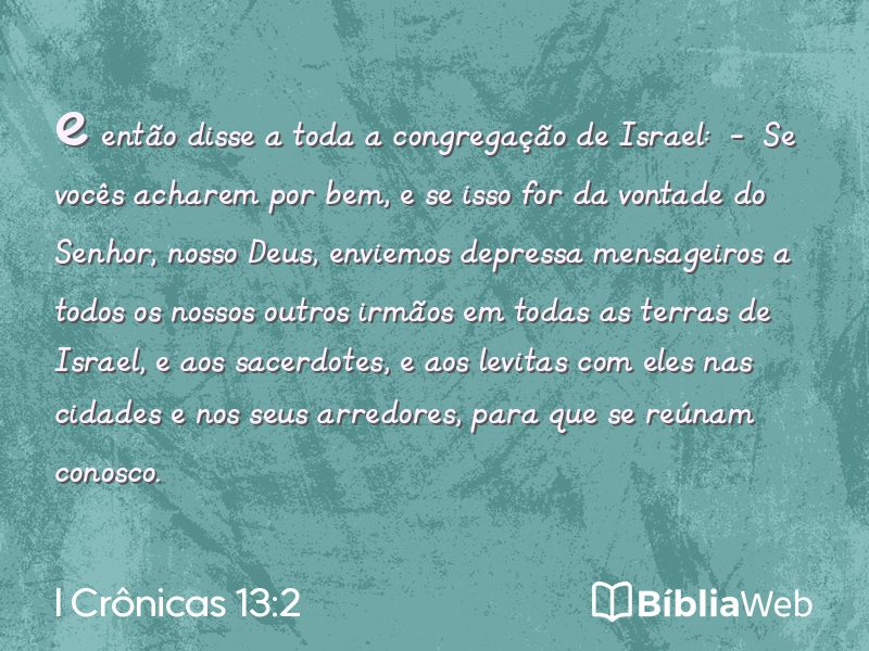 I Crônicas 13:2 em imagem para compartilhar