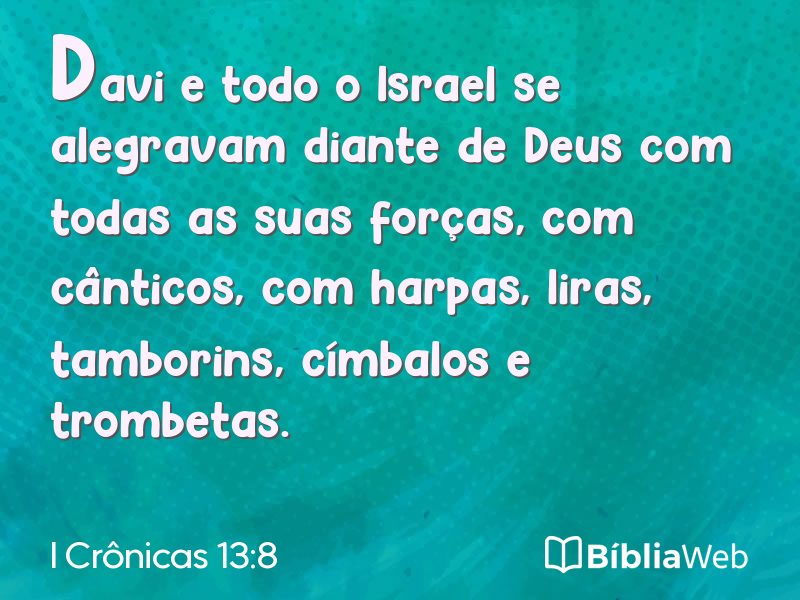 I Crônicas 13:8 em imagem para compartilhar