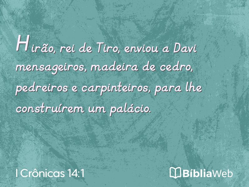 I Crônicas 14:1 em imagem para compartilhar