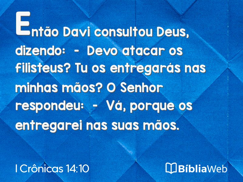 I Crônicas 14:10 em imagem para compartilhar