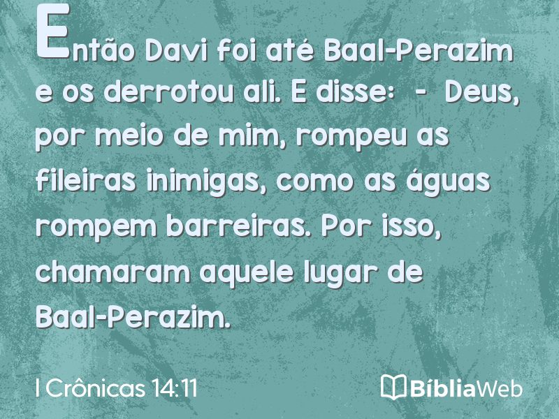 I Crônicas 14:11 em imagem para compartilhar