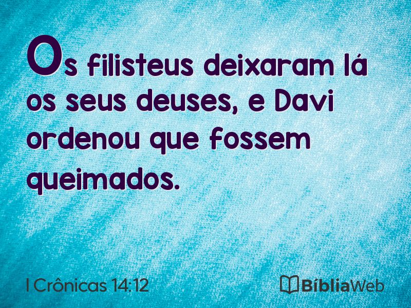 I Crônicas 14:12 em imagem para compartilhar