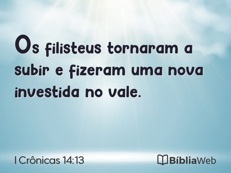 I Crônicas 14:13 em imagem para compartilhar