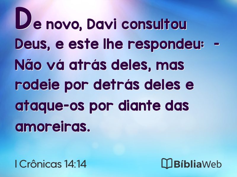 I Crônicas 14:14 em imagem para compartilhar
