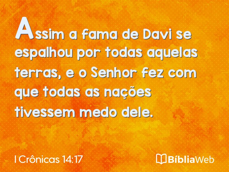 I Crônicas 14:17 em imagem para compartilhar