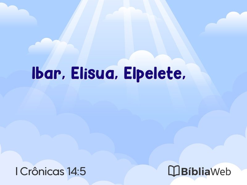 I Crônicas 14:5 em imagem para compartilhar