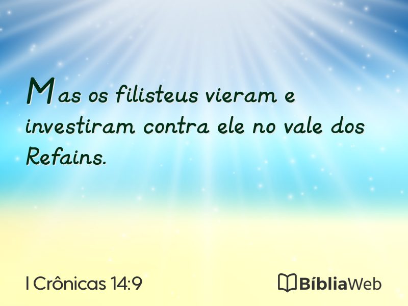 I Crônicas 14:9 em imagem para compartilhar