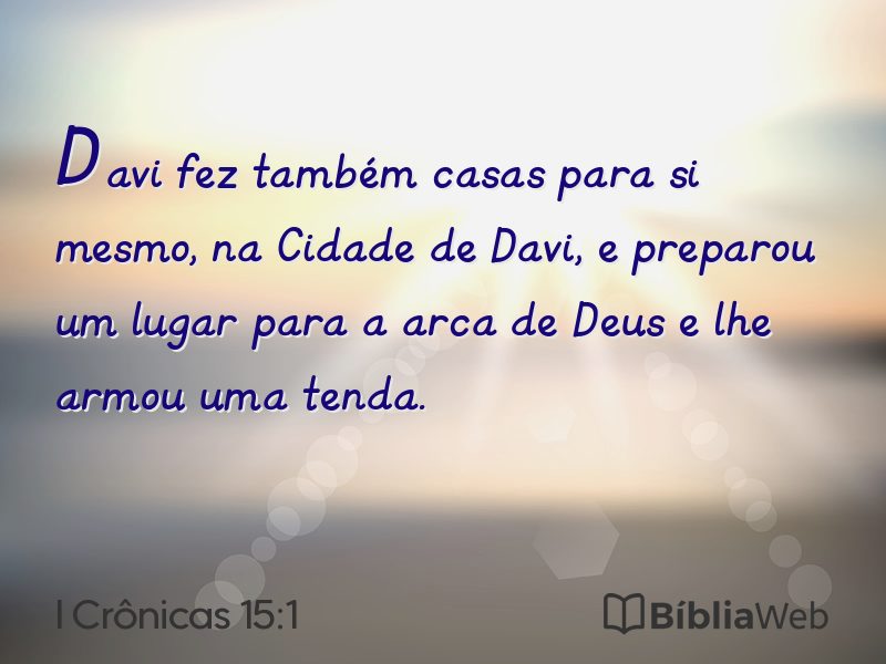 I Crônicas 15:1 em imagem para compartilhar