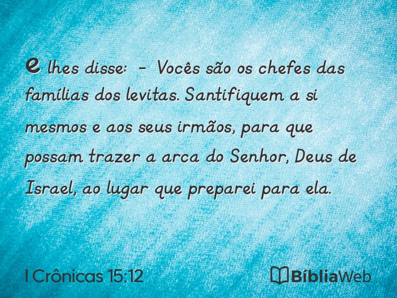 I Crônicas 15:12 em imagem para compartilhar