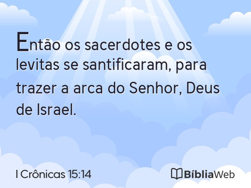 I Crônicas 15:14 em imagem para compartilhar