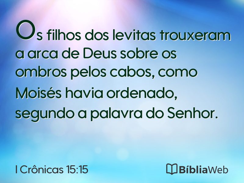 I Crônicas 15:15 em imagem para compartilhar
