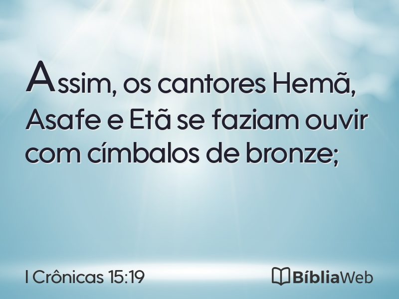 I Crônicas 15:19 em imagem para compartilhar
