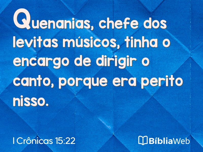 I Crônicas 15:22 em imagem para compartilhar