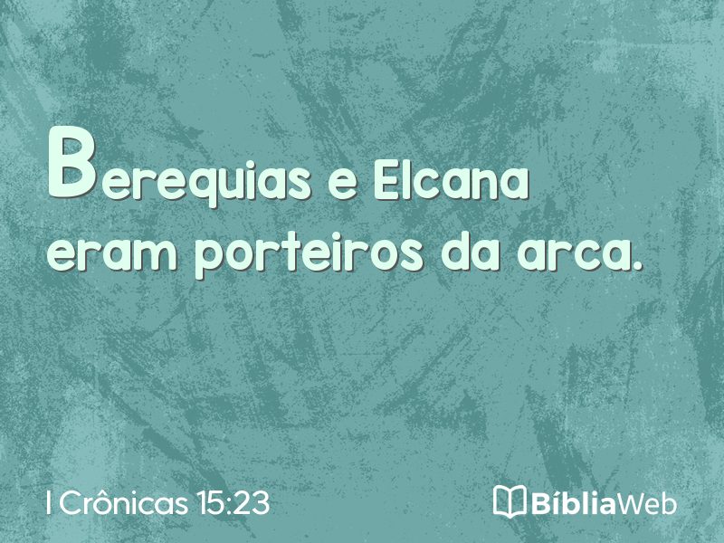 I Crônicas 15:23 em imagem para compartilhar