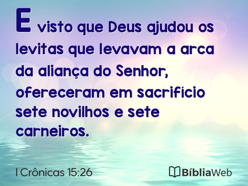 I Crônicas 15:26 em imagem para compartilhar