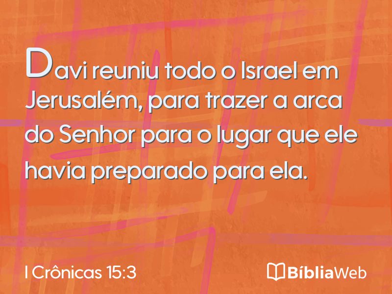 I Crônicas 15:3 em imagem para compartilhar