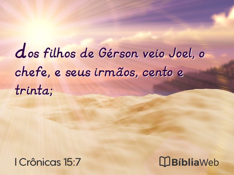 I Crônicas 15:7 em imagem para compartilhar