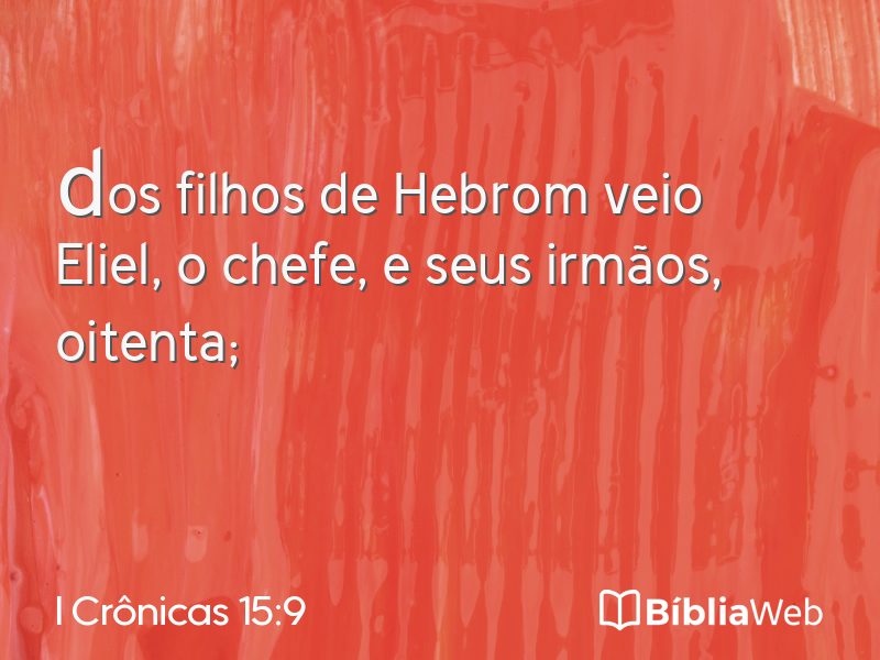 I Crônicas 15:9 em imagem para compartilhar