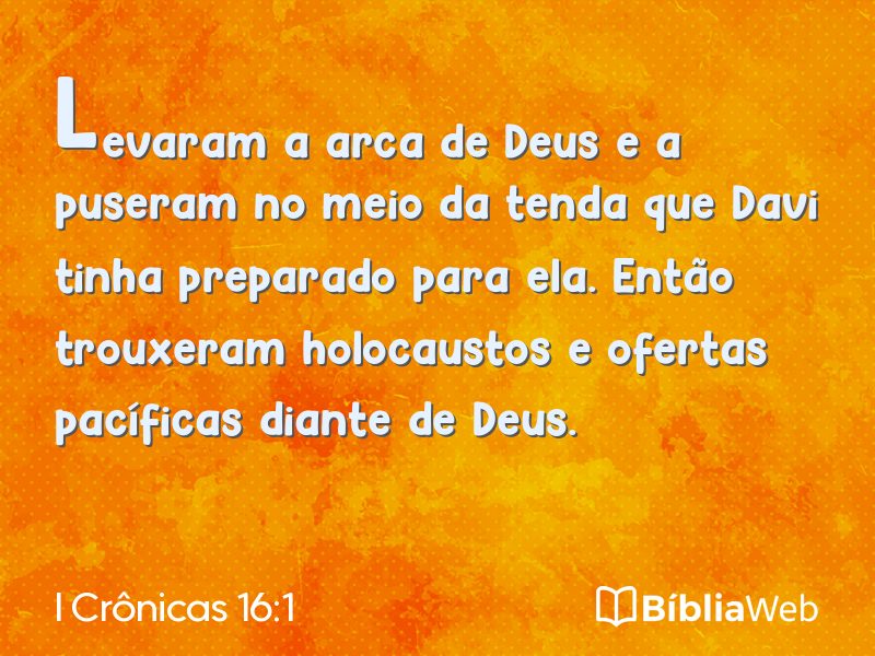 I Crônicas 16:1 em imagem para compartilhar