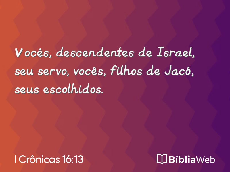 I Crônicas 16:13 em imagem para compartilhar