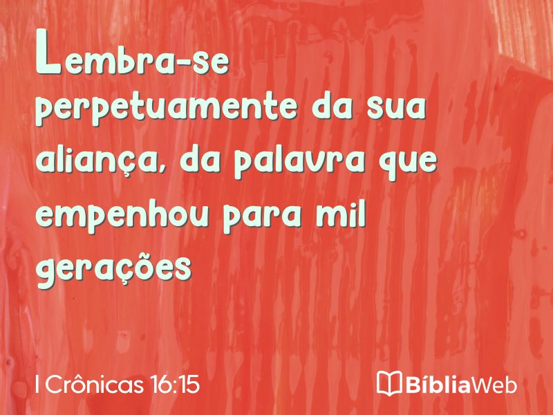 I Crônicas 16:15 em imagem para compartilhar