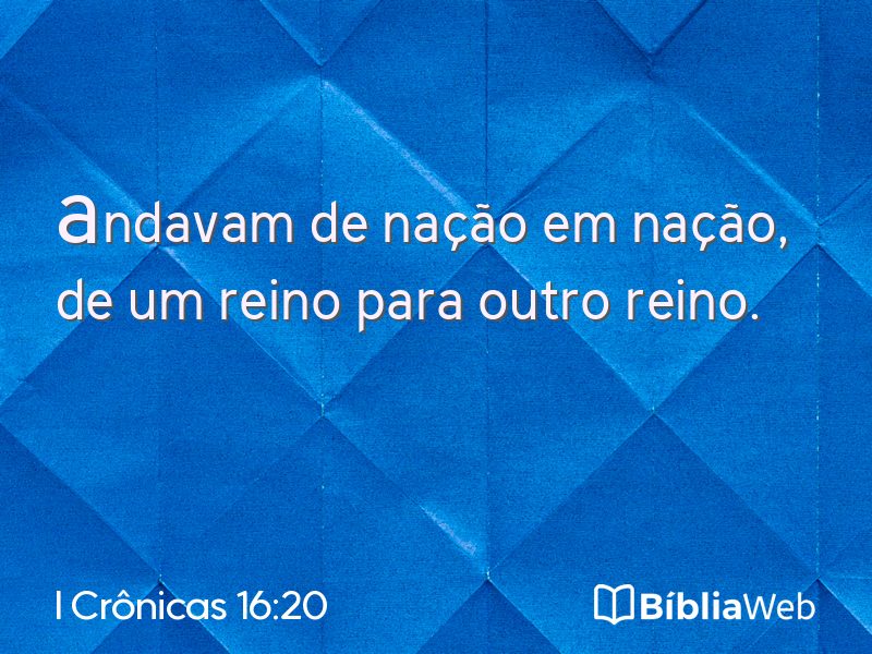 I Crônicas 16:20 em imagem para compartilhar