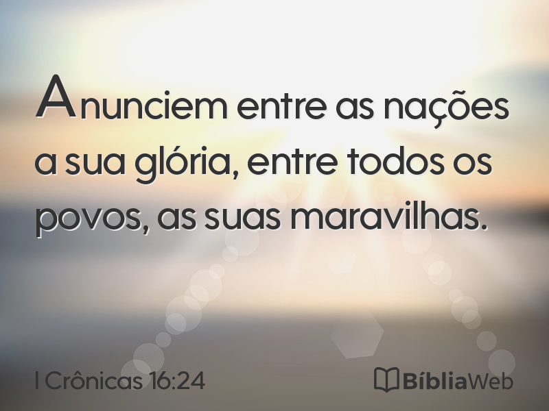 I Crônicas 16:24 em imagem para compartilhar