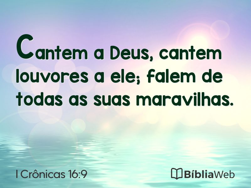 I Crônicas 16:9 em imagem para compartilhar