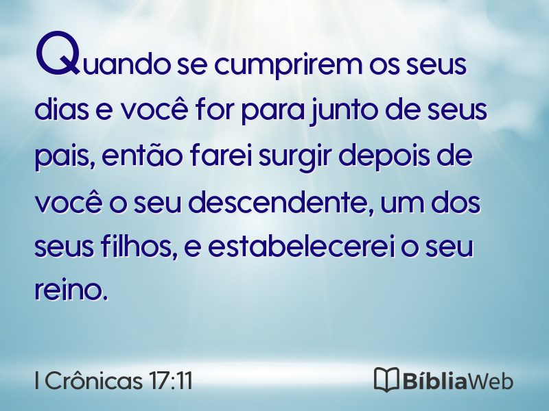 I Crônicas 17:11 em imagem para compartilhar