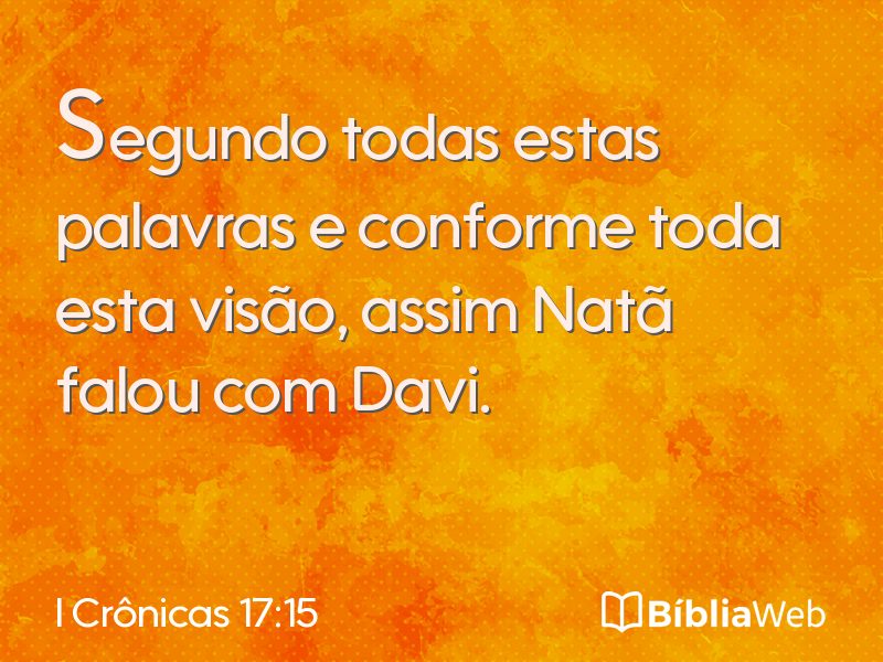 I Crônicas 17:15 em imagem para compartilhar