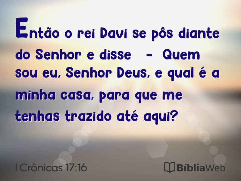 I Crônicas 17:16 em imagem para compartilhar